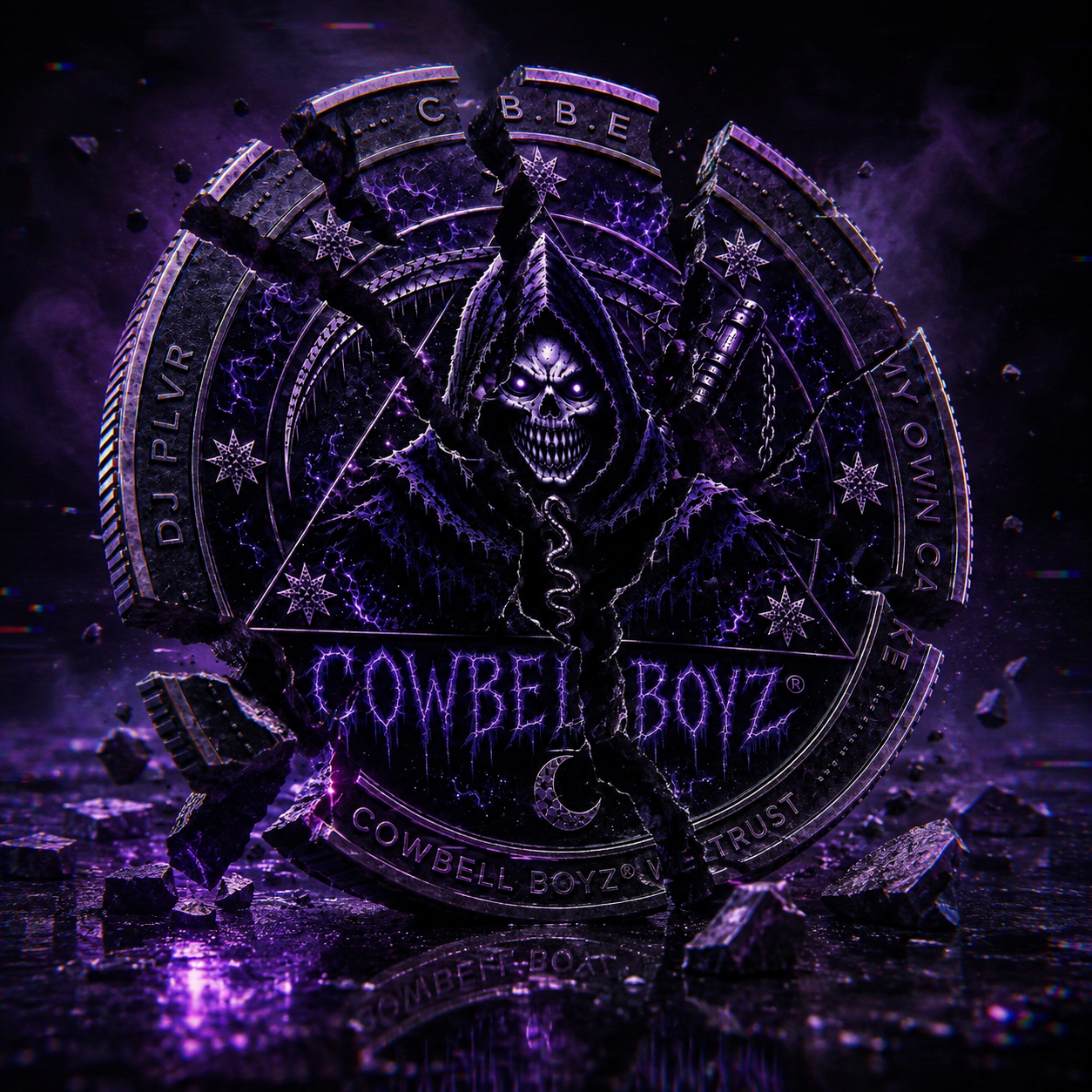 Emblema violeta de Cowbell Boyz